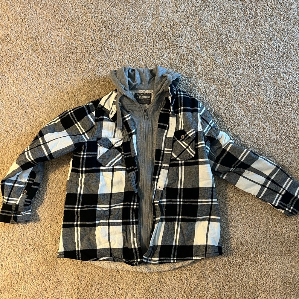 Flannel hoodie